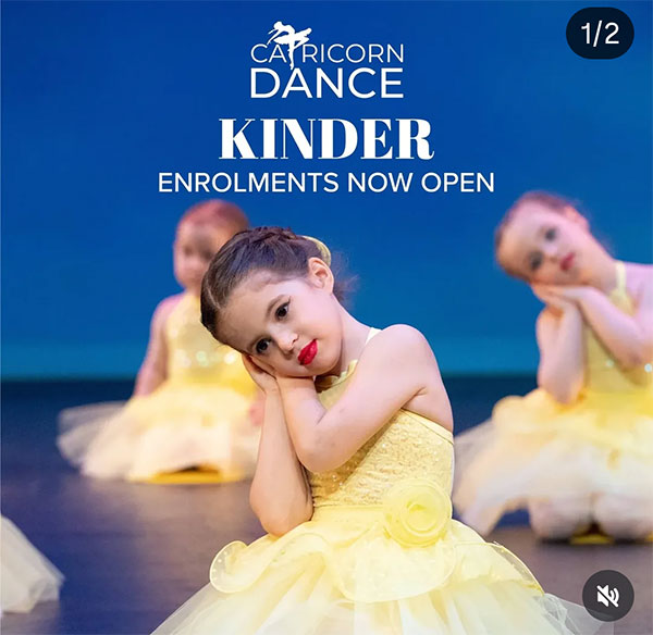 Kinder enrolments now open! #CapricornDance #Kinder